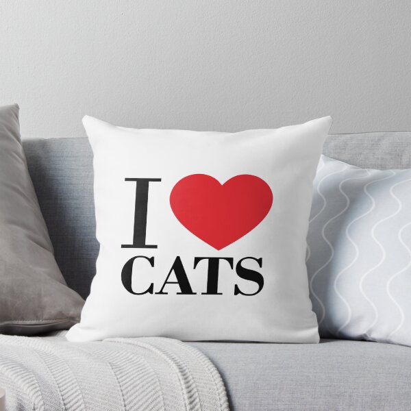 Item preview, I Love Cats Red Heart Classic Typography Art   designed and sold by stickerorange.
