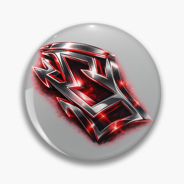 Item preview, Chrome Red Fury - 3D Metallic Graffiti Streetwear designed and sold by HubiUrbanStudio.
