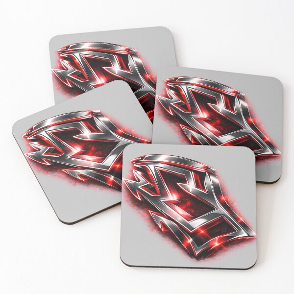 Item preview, Chrome Red Fury - 3D Metallic Graffiti Streetwear designed and sold by HubiUrbanStudio.