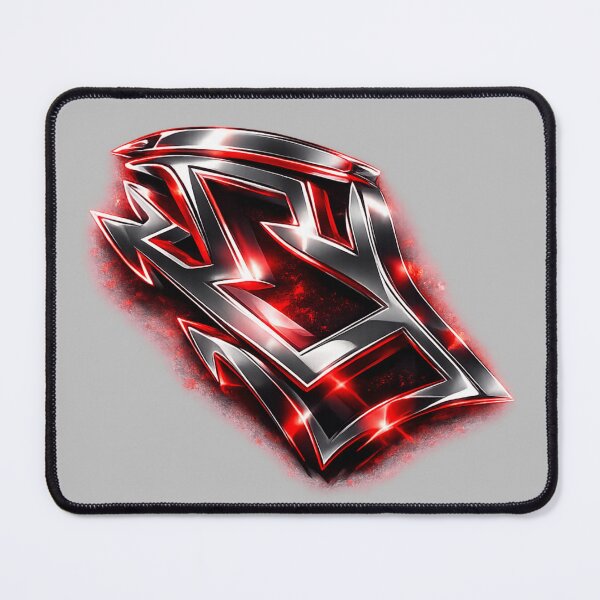 Item preview, Chrome Red Fury - 3D Metallic Graffiti Streetwear designed and sold by HubiUrbanStudio.