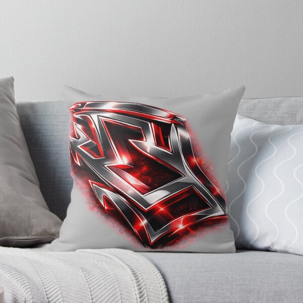 Item preview, Chrome Red Fury - 3D Metallic Graffiti Streetwear designed and sold by HubiUrbanStudio.