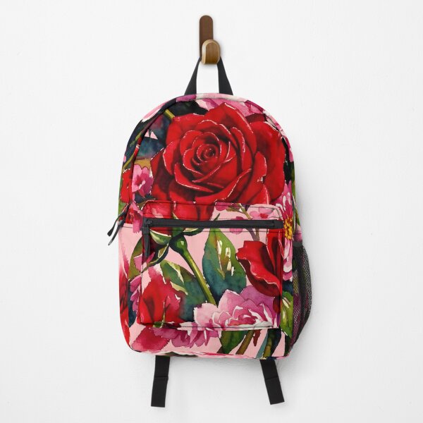 Item preview, Watercolor red roses, pink peonies, and spray roses designed and sold by DesignedOutside.