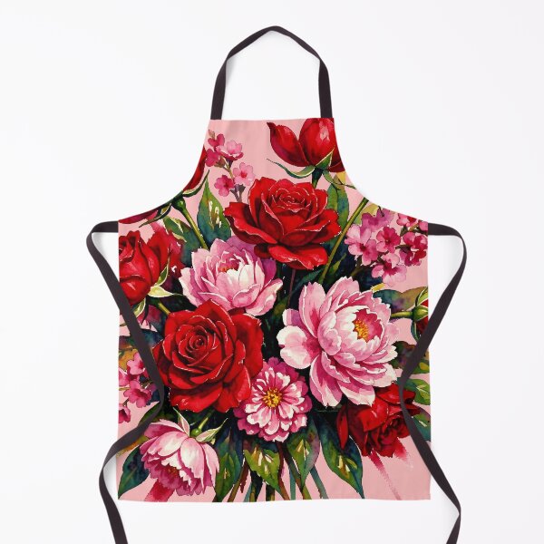 Item preview, Watercolor red roses, pink peonies, and spray roses designed and sold by DesignedOutside.