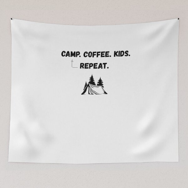 Item preview, Camp Coffee Kids Repeat Shirt – Funny Camping Mom Life Tee designed and sold by GaJaAtelier.