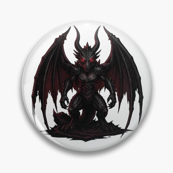 Item preview, Gothic Dark Dragon Lord - Red Eyed Occult Demon Beast designed and sold by myforestfog.