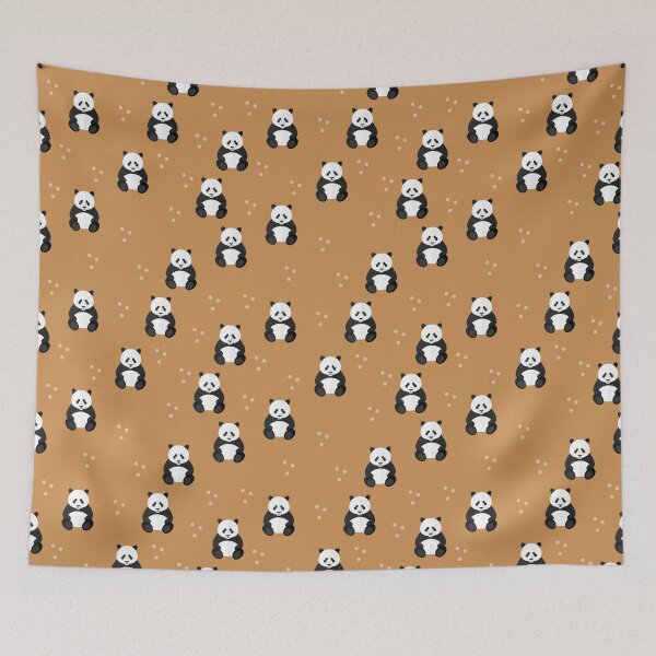 Item preview, Pandas on brown designed and sold by reneesillus.