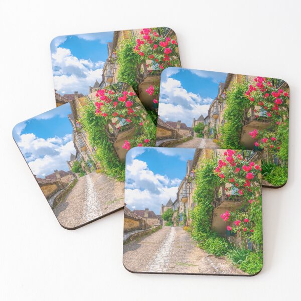 Item preview, Beynac-et-Cazenac the Dordogne Region France with colourful flowers designed and sold by acceleratorhams.