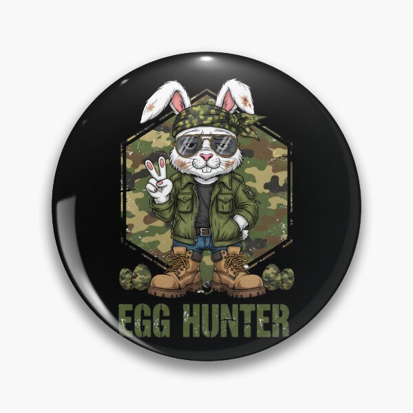 Item preview, Egg Hunter Cute Rabbit Peace Sign Camo Easter Bunny designed and sold by OlakunleOloroz.