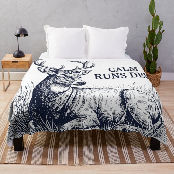 Item preview, Calm Runs Deep Deer Vintage Engraving Shirt, Peaceful Woodland Animal Illustration, Quiet Strength Nature Design designed and sold by TeeVerse27.