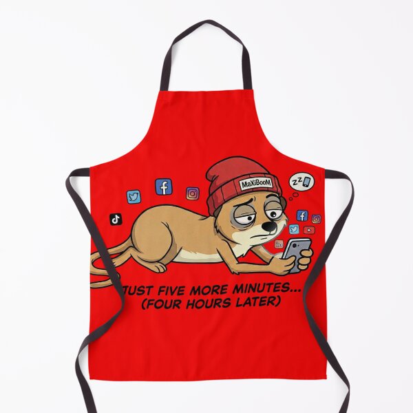Item preview, Tired Doomscrolling Meerkat "Just Five More Minutes" - Retro Comic designed and sold by mAXiBoOM.