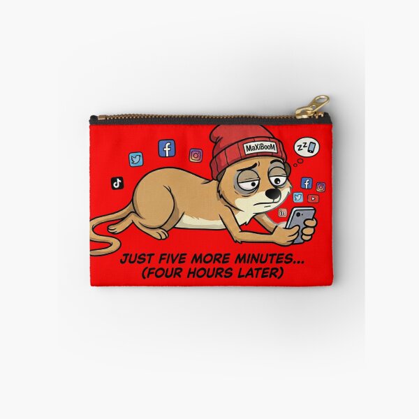 Item preview, Tired Doomscrolling Meerkat "Just Five More Minutes" - Retro Comic designed and sold by mAXiBoOM.