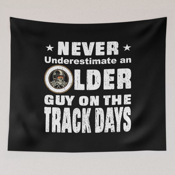 Item preview, Never Underestimate An Older Guy On The Track Days - Funny Racing Skull Design designed and sold by Jt41.