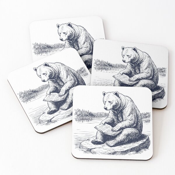 Item preview, Vintage Bear Reading Book Shirt, Woodland Animal Illustration, Nature Lover Book Lover Design designed and sold by TeeVerse27.