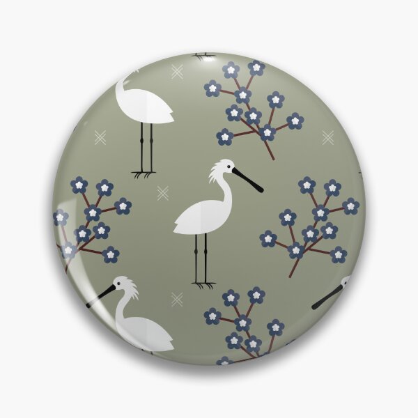 Item preview, Spoonbills on green designed and sold by reneesillus.