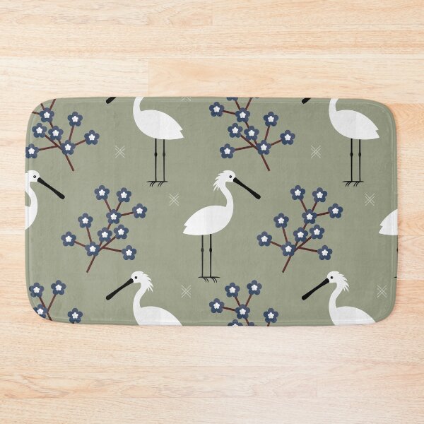 Item preview, Spoonbills on green designed and sold by reneesillus.
