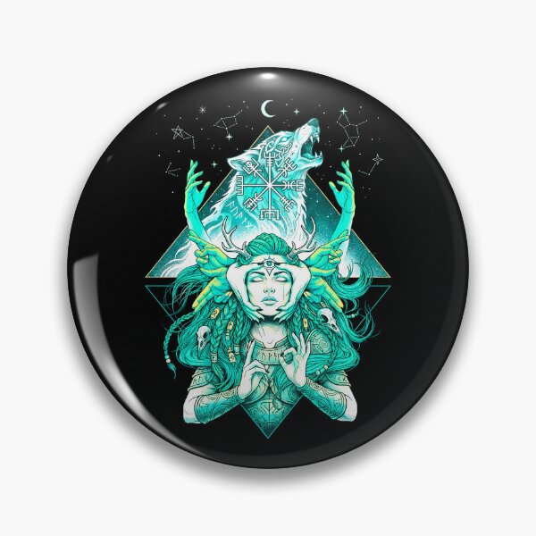 Item preview, Viking Woman Shaman Wolf Spirit Boho Norse Mythology designed and sold by GrandeDuc.