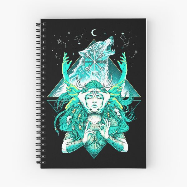 Item preview, Viking Woman Shaman Wolf Spirit Boho Norse Mythology designed and sold by GrandeDuc.
