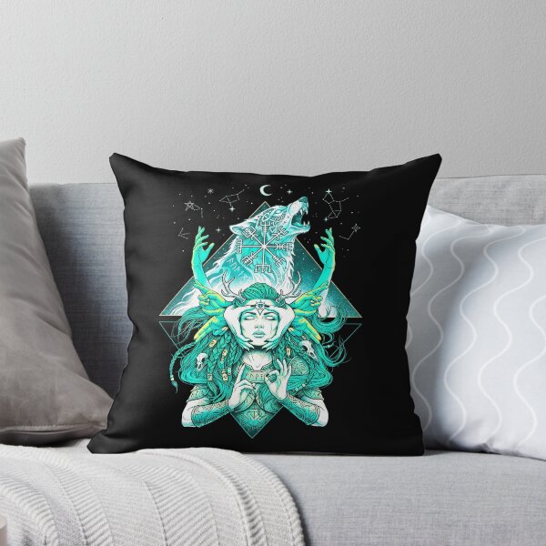 Item preview, Viking Woman Shaman Wolf Spirit Boho Norse Mythology designed and sold by GrandeDuc.