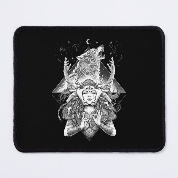 Item preview, Viking Woman Shaman Wolf Spirit Boho Norse Mythology designed and sold by GrandeDuc.
