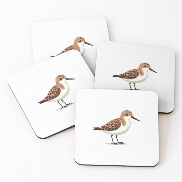 Item preview, A colorful digital illustration of a shorebird with brown and white feathers, standing elegantly. designed and sold by cave-canvas.