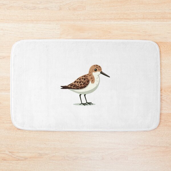 Item preview, A colorful digital illustration of a shorebird with brown and white feathers, standing elegantly. designed and sold by cave-canvas.