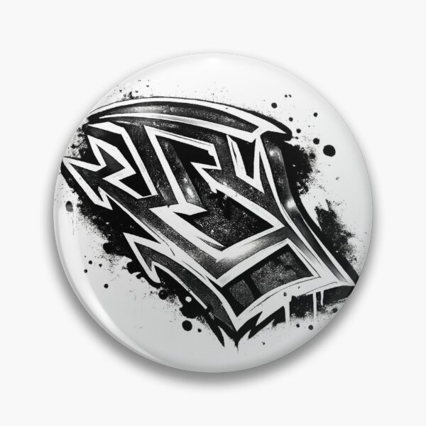 Item preview, Monochrome Metal Graffiti - Urban Black & White Street Art designed and sold by HubiUrbanStudio.