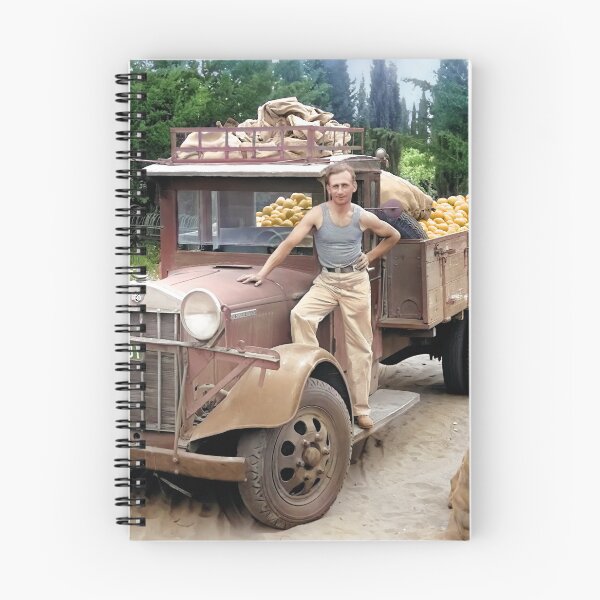 Item preview, Israel, Kfar Saba. Farmer With Fruit. 1934. designed and sold by UltraQuirky.