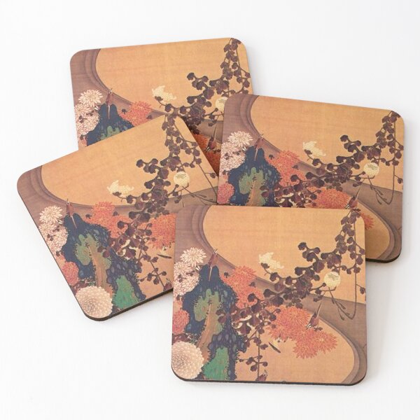 Item preview, Chrysanthemums by a stream designed and sold by SharonTheFirst.
