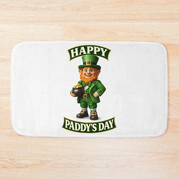 Item preview, Happy Paddy’s Day – Cute Leprechaun with Pot of Gold designed and sold by Rough Sketches – Ireland Inspired Art.