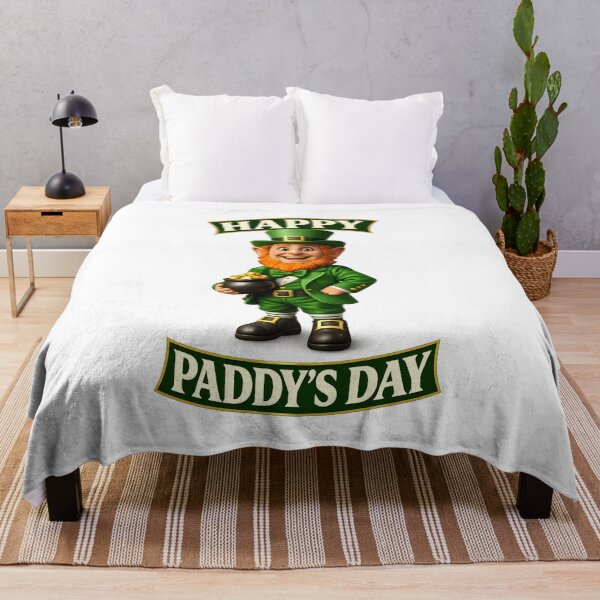 Item preview, Happy Paddy’s Day – Cute Leprechaun with Pot of Gold designed and sold by Rough Sketches – Ireland Inspired Art.