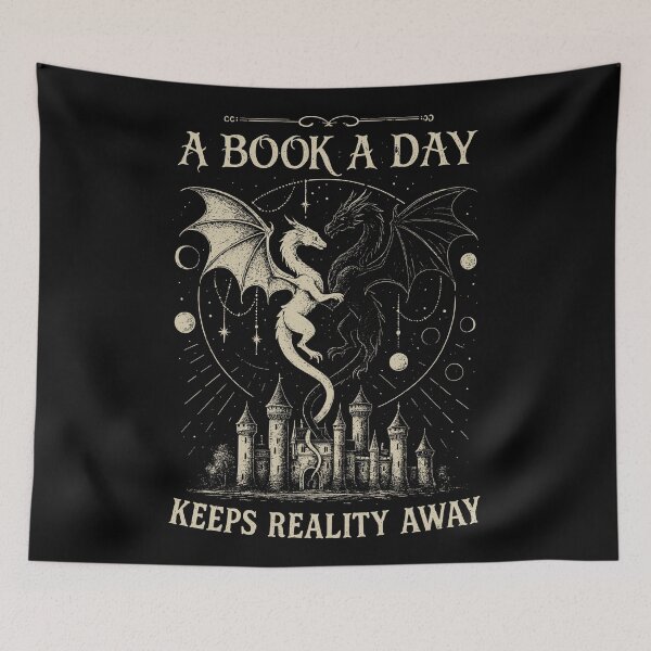 Item preview, A Book A Day Keeps Reality Away , Dragon Fantasy , Gothic Grunge Castle designed and sold by LanoraDamie.
