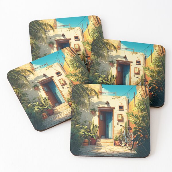 Item preview, Sunlit Mediterranean Courtyard Scene designed and sold by junkydotcom.