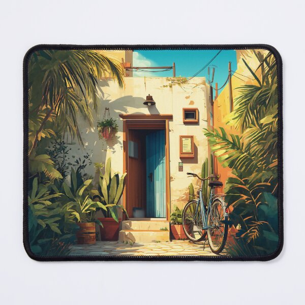 Item preview, Sunlit Mediterranean Courtyard Scene designed and sold by junkydotcom.