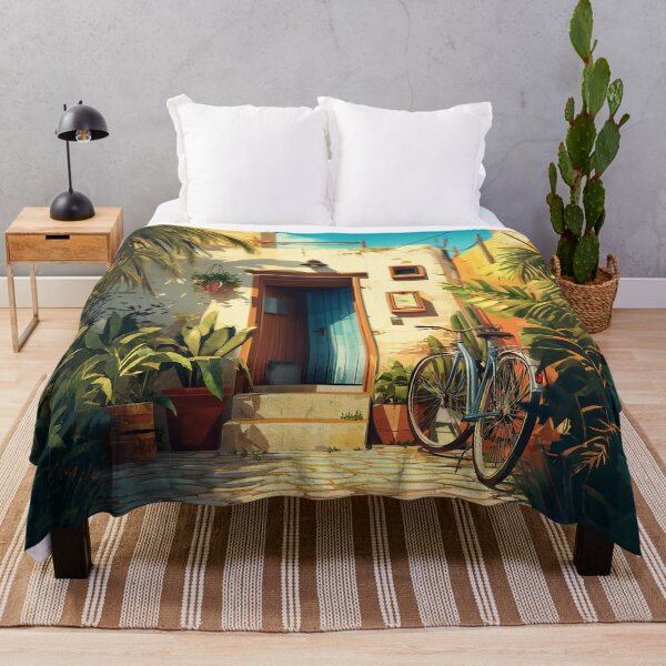 Item preview, Sunlit Mediterranean Courtyard Scene designed and sold by junkydotcom.