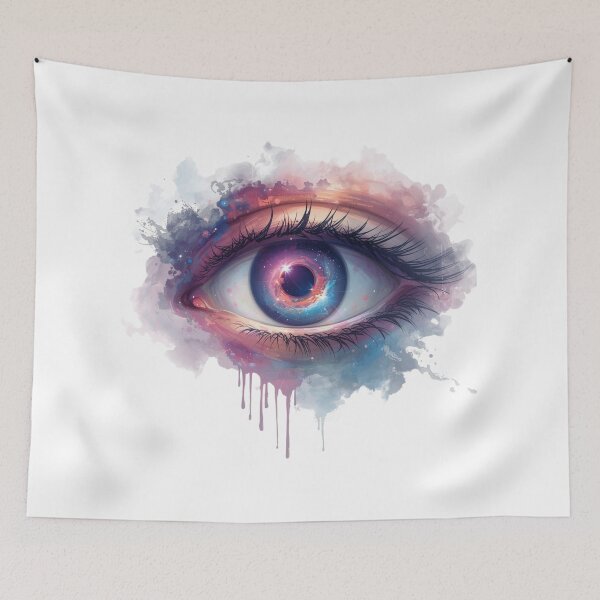 Item preview, Third Eye Awakening – Mystical Cosmic Ink Illustration designed and sold by catcurio.