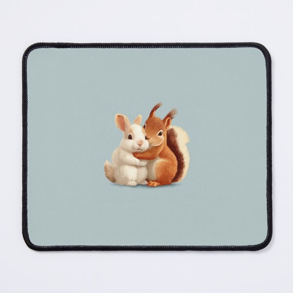 Item preview, Cute Rabbit and Squirrel Best Friend Hug Art designed and sold by bloomandthread.