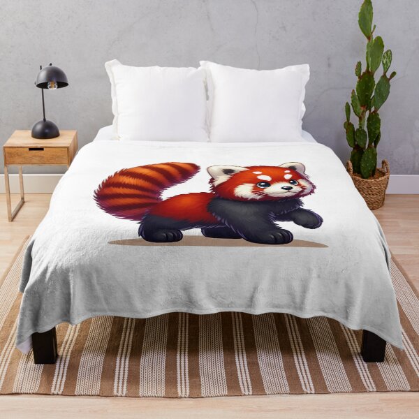 Item preview, Cute red panda character with a fluffy striped tail, perfect for children's illustrations. designed and sold by cave-canvas.