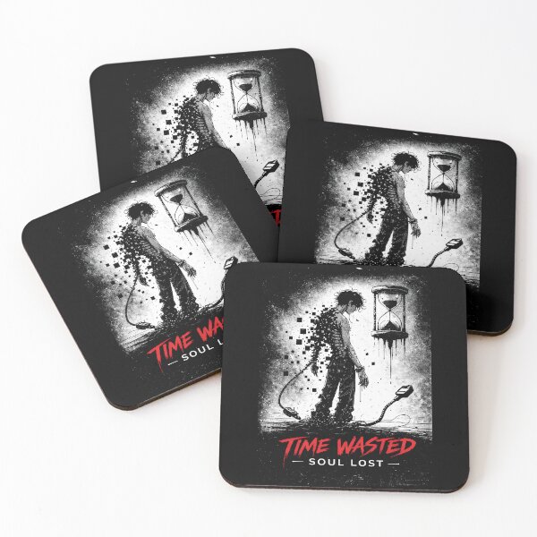 Item preview, Time Wasted – Soul Lost | Dark Manga Digital Addiction Art designed and sold by EdgeDrip.