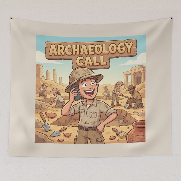 Item preview, Archaeology Call – Funny Archaeologist Pun Design in the Desert designed and sold by WordPlayStudio.