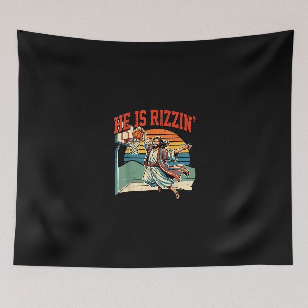 Item preview, He Is Risen Basketball Rizzin' Rizzen Easter Jesus Men Boys designed and sold by scottygrindz.