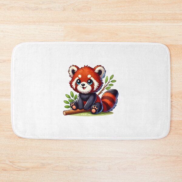 Item preview, Adorable cartoon red panda sitting on a branch with a playful expression. designed and sold by cave-canvas.