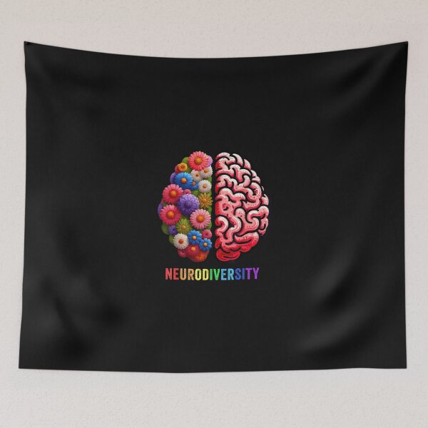 Item preview,  Autism Awareness Brain With Flowers designed and sold by scottygrindz.