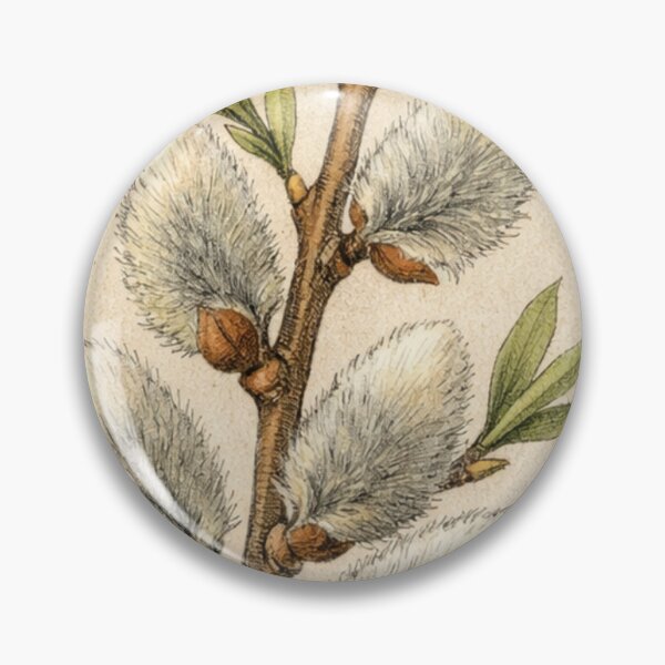 Item preview, Vintage Pussy Willow Botanical Print - Antique Salix Spring Wall Art designed and sold by Darlin8888.