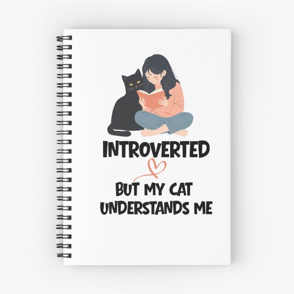 Item preview, Introverted But My Cat Understands Me – Cute Black Cat Aesthetic Shirt for Introverts & Cat Moms designed and sold by RAYOUS.