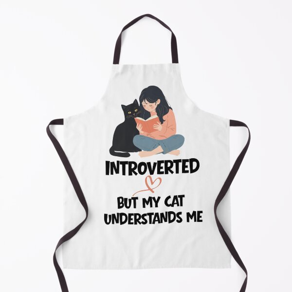 Item preview, Introverted But My Cat Understands Me – Cute Black Cat Aesthetic Shirt for Introverts & Cat Moms designed and sold by RAYOUS.