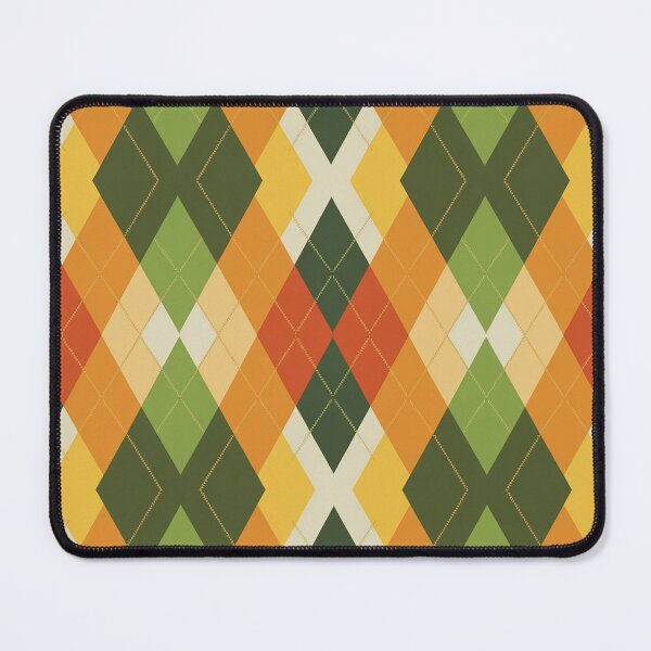 Item preview, Retro 70s Argyle Seamless Pattern – Burnt Orange Mustard Avocado Mid Century Modern Geometric Diamond Print designed and sold by Tamas Das.