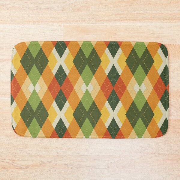 Item preview, Retro 70s Argyle Seamless Pattern – Burnt Orange Mustard Avocado Mid Century Modern Geometric Diamond Print designed and sold by Tamas Das.