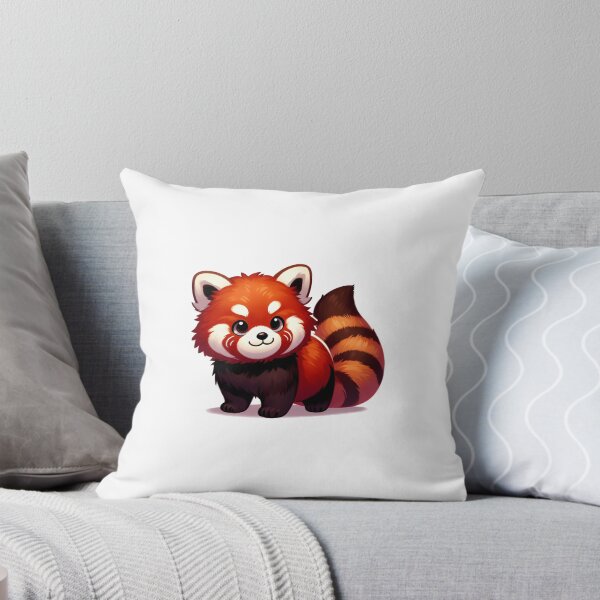 Item preview, Adorable cartoon red panda with fluffy fur and big eyes, looking playful and cheerful. designed and sold by cave-canvas.