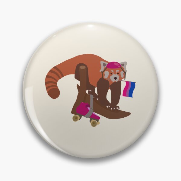 Item preview, Bi Red Panda plays Roller Derby designed and sold by Rose-bots plays Derby.