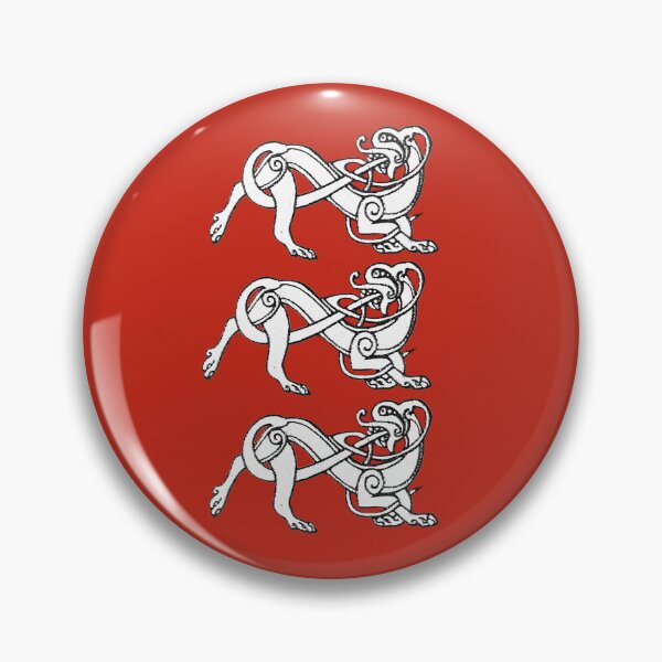 Item preview, Three Celtic Dogs on a Field of Red designed and sold by Murph's Images.
